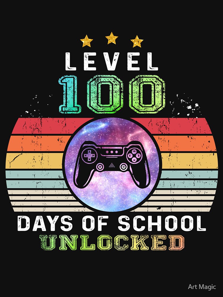 Level 100 Days Of School Unlocked Completed Gamer For Kids and Boys by stareongroup