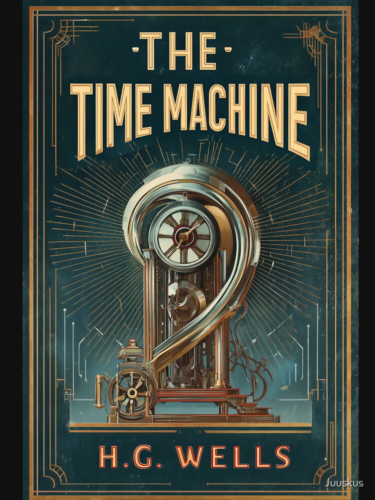 The Time Machine Art Deco Poster - Retro Futurist Sci-Fi Design by Juuskus