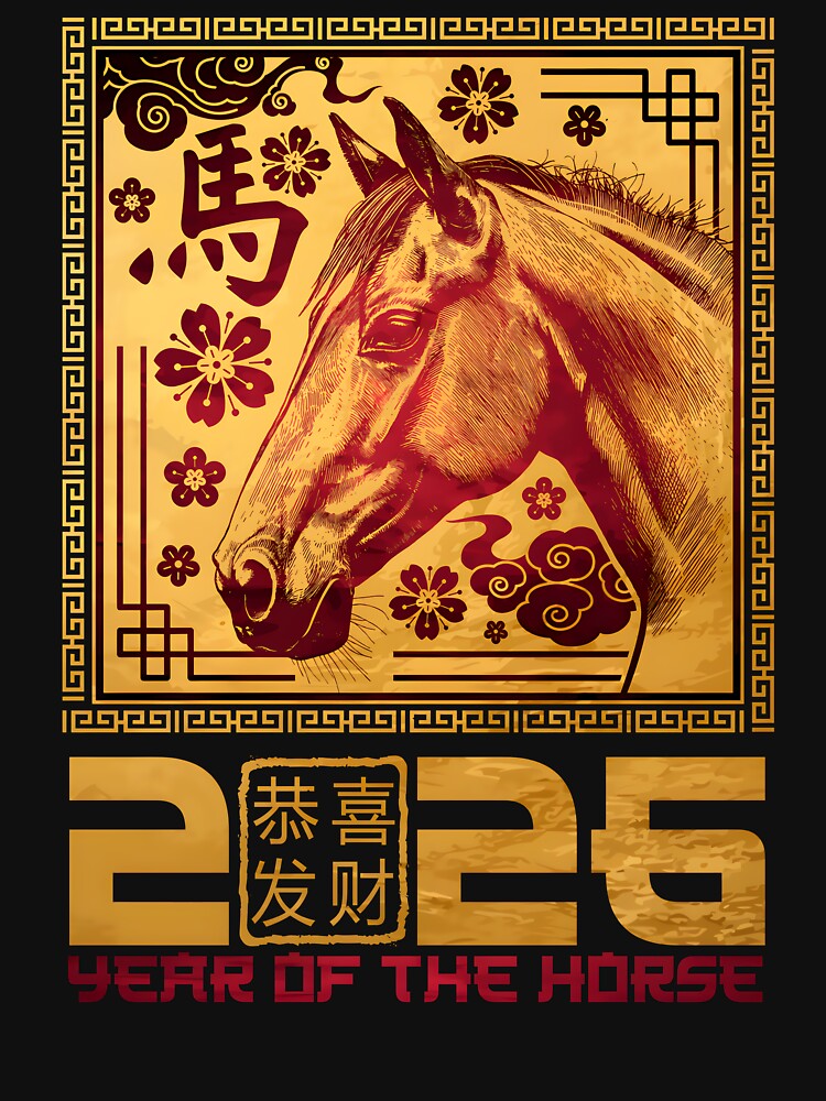 Year of The Horse 2026 Chinese New Year Lunar Zodiac Sign by jakaun
