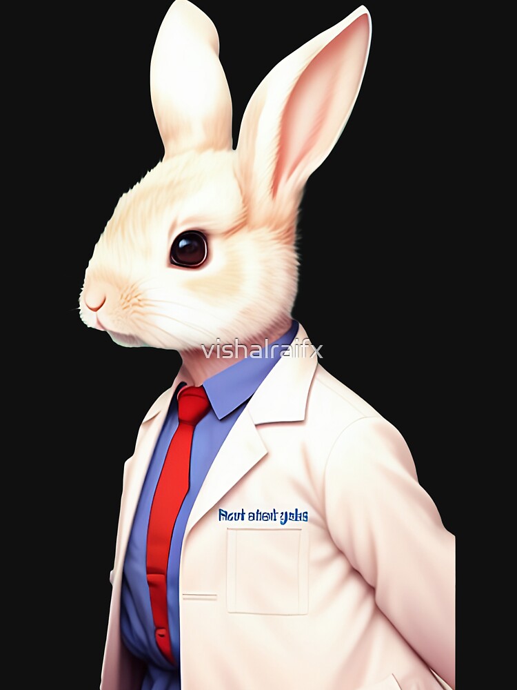 Cute baby doctor rabbit illustration 13 by vishalraifx