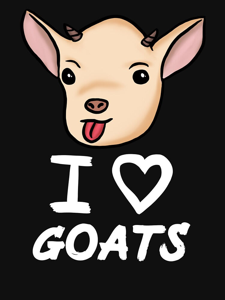 Funny Goat I Love Goats for Goat Lovers, White by Mochi-Merch