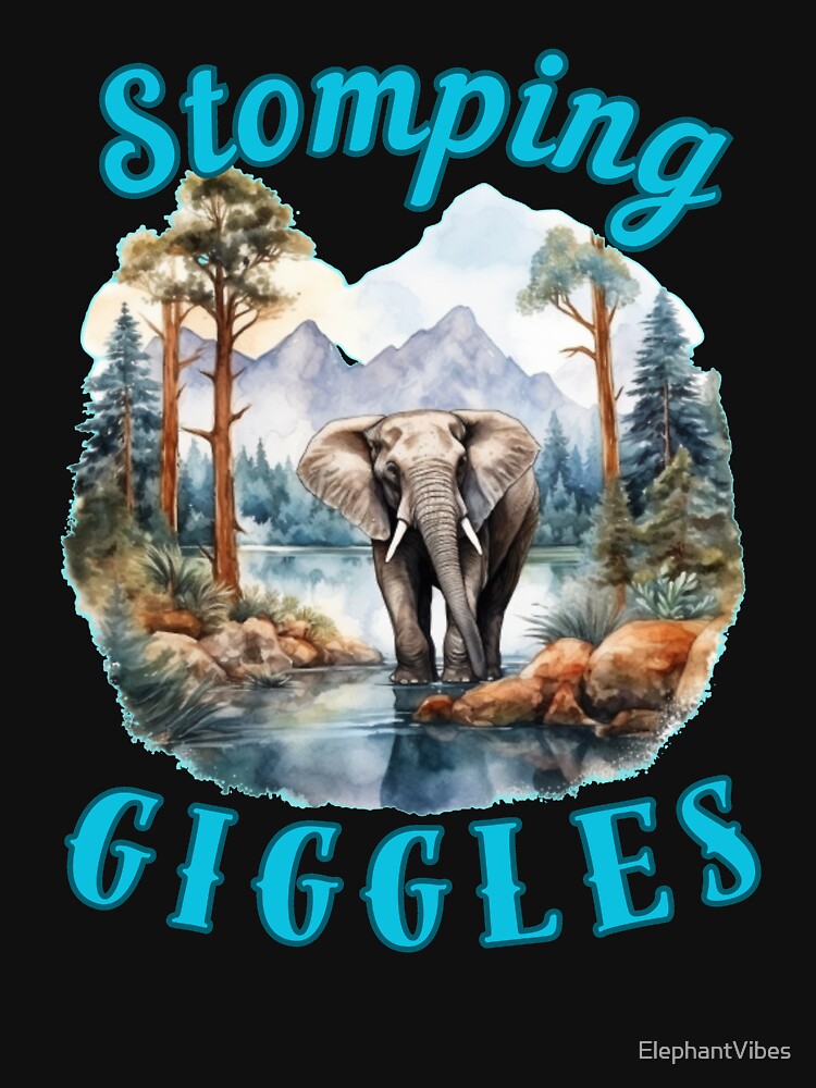 Stomping Giggles. adorable elephant by ElephantVibes