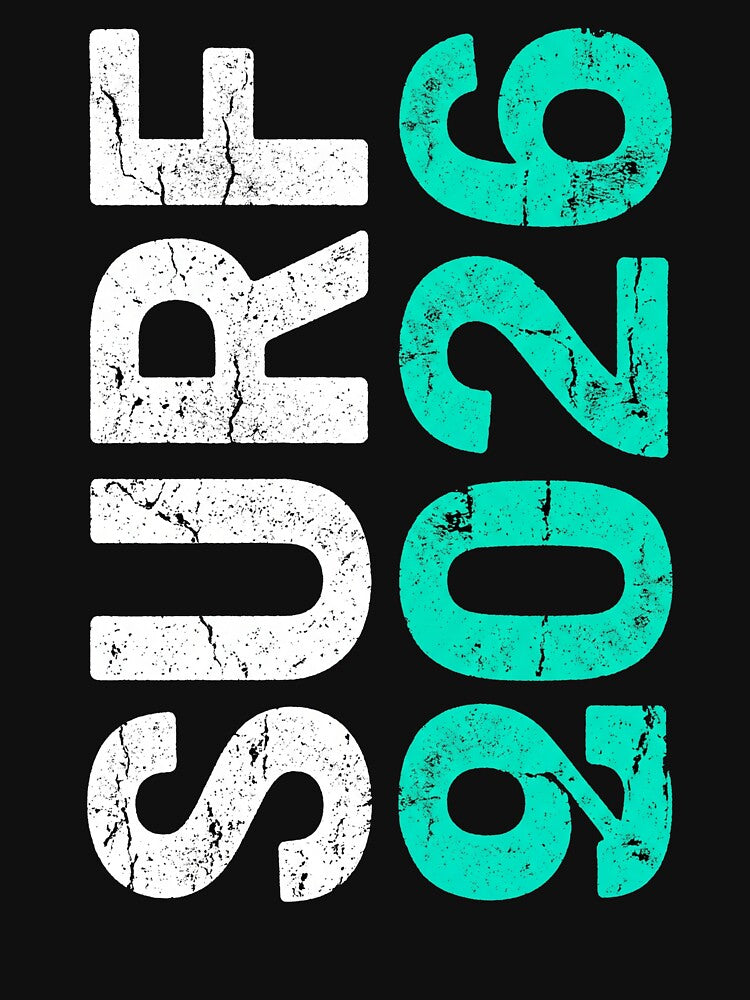 Surf 2026 Distressed Vertical Typography by TeNovaStudio