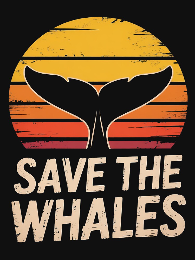 Save The Whales Nautical Ocean Orca Whale Conservation II by nicomitchell