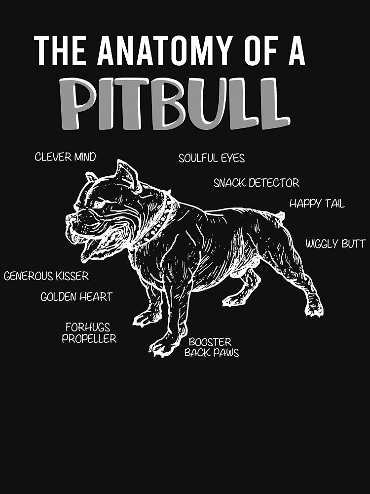 Anatomy Of A Pitbull Dog Lover - Dog Mom Dog Dad by Kaysmith233