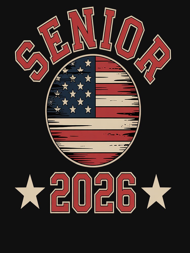 Senior American Flag USA Graduation Class Of 2026 by BlassmausArt