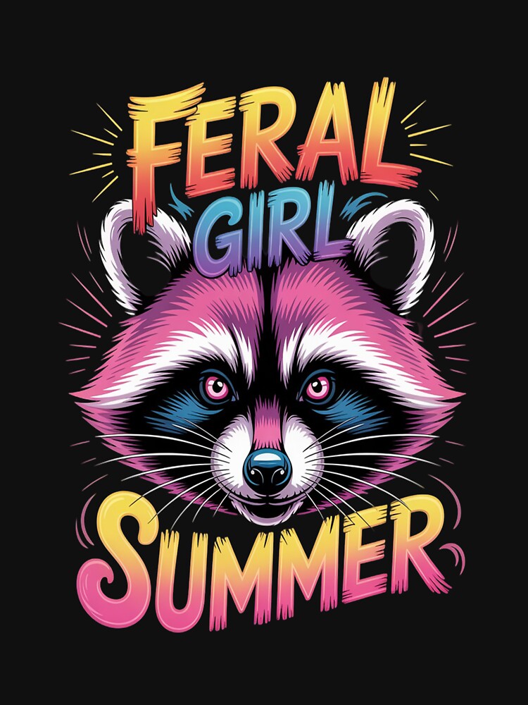 Feral Girl Summer Opossum Funny by kakashinn