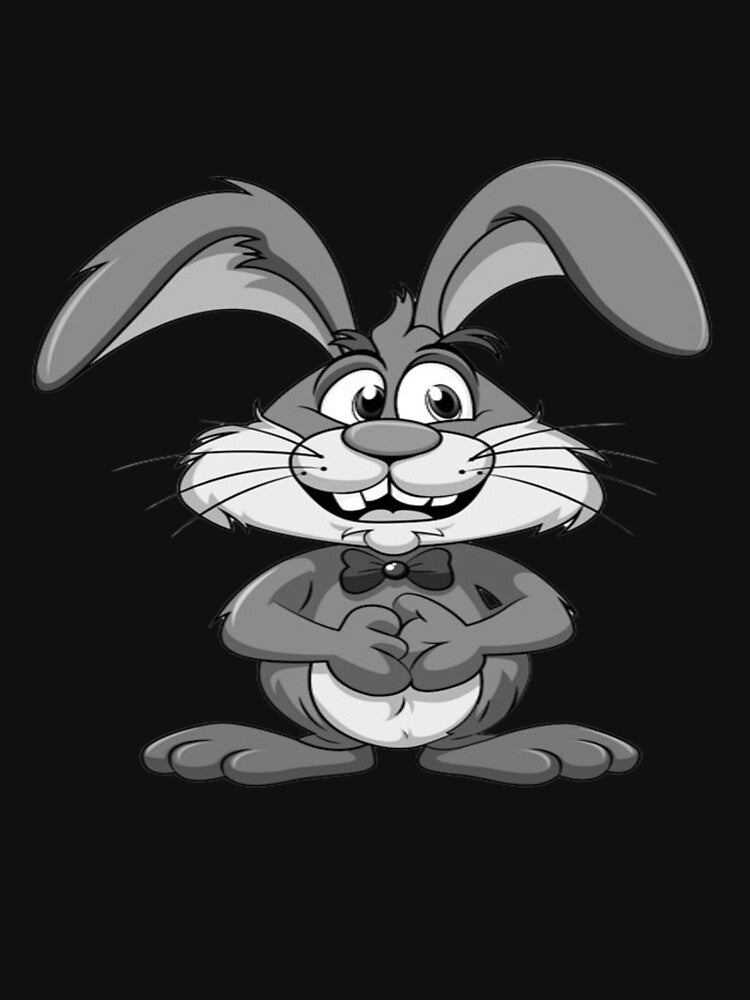funny and cute long ears rabbit. by painting23