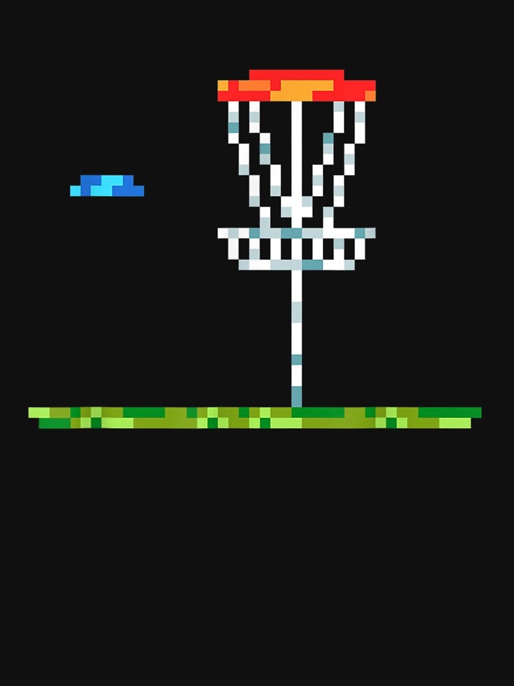 Disc Golf Tee 8 Bit Basket, Disc Golf Minimalist Design For Men Women by ThePatternArt  ⭐⭐⭐⭐⭐