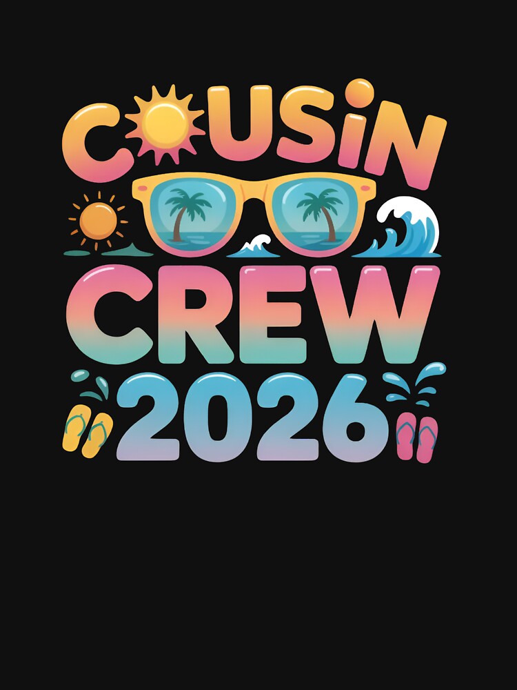 Cute Cousin Crew 2026 Summer Vacation Matching Family, Beach Holiday Graphic by Zizo-DR44