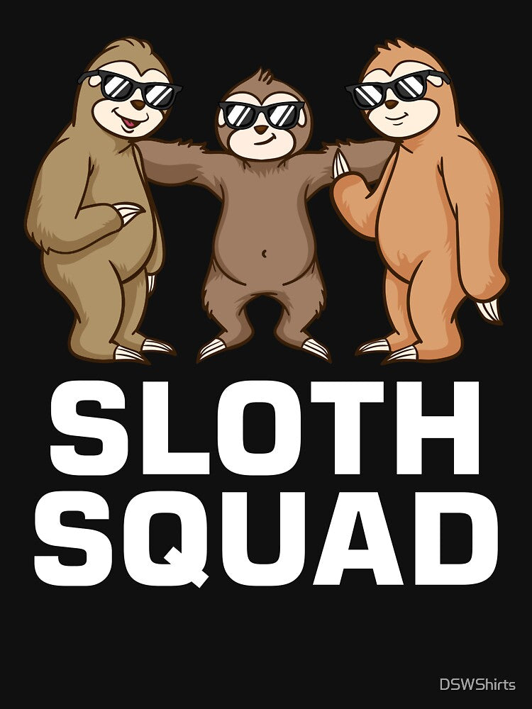 Sloth Gift Women Sloth Squad Men Sloth by DSWShirts