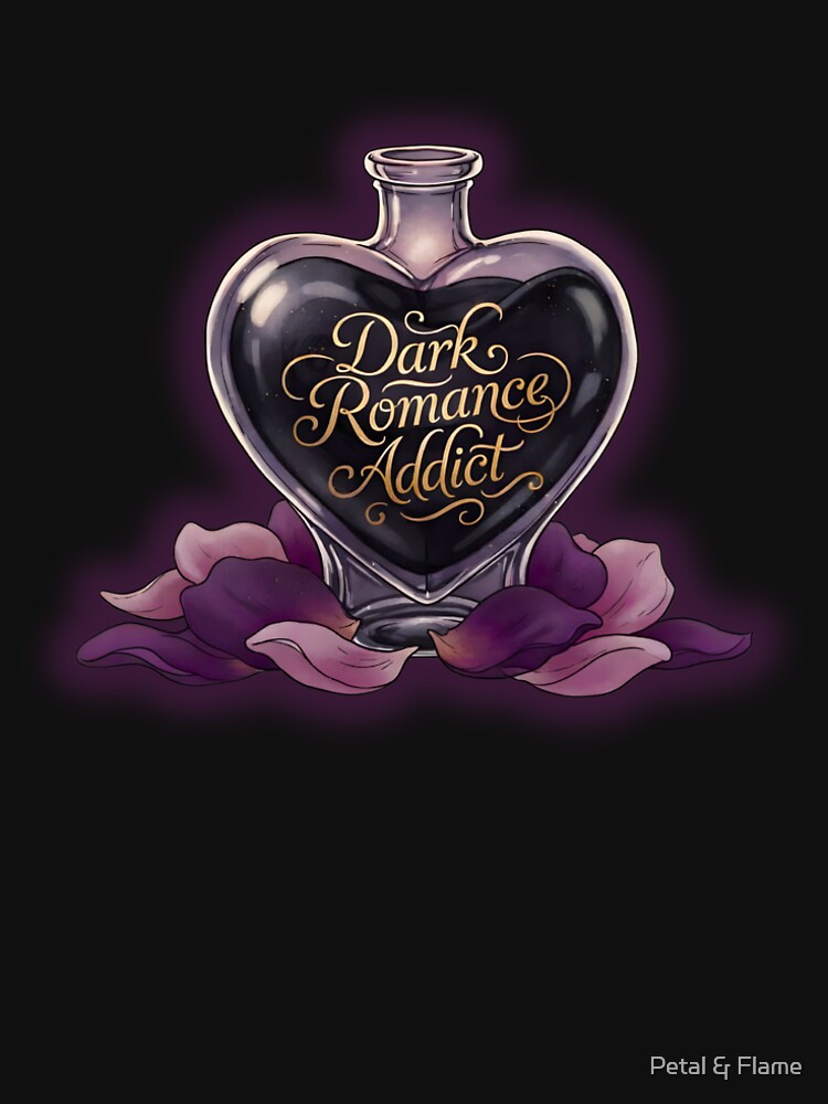 Dark Romance Addict Potion Bottle – Gothic Fantasy Aesthetic Art by Petal & Flame