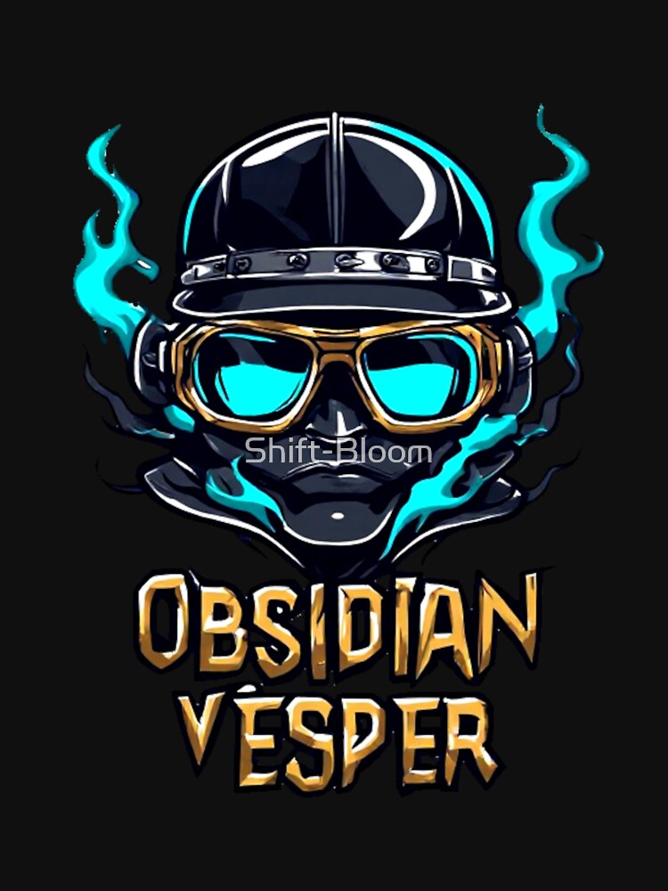 Obsidian Vesper Minimal Icon - Premium Enamel Rebel Art_01 by Shift-Bloom