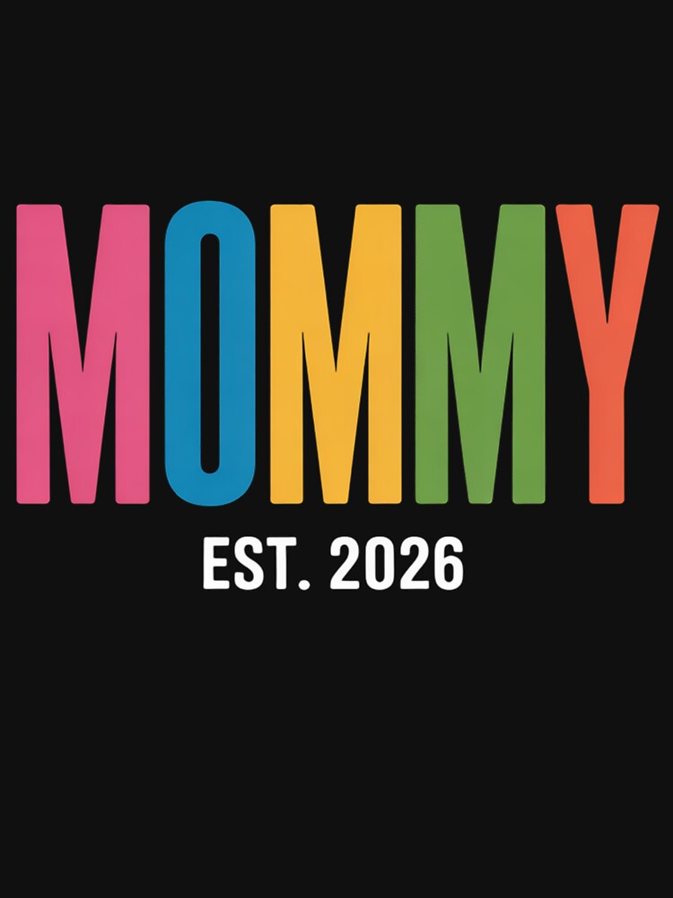 Promoted to Mommy Est. 2026 New Mom Baby Announcement by HudsonErik