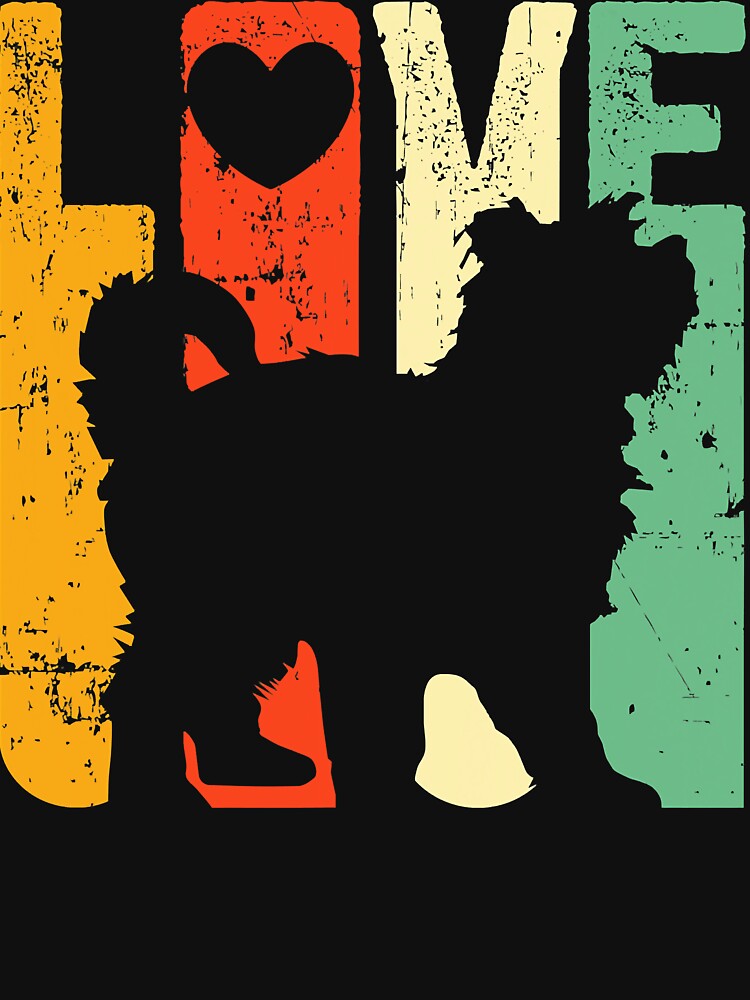 Retro Love Shih Tzu Dogs Vintage Shihtzu Lover 70s 80s by EmilyPippin