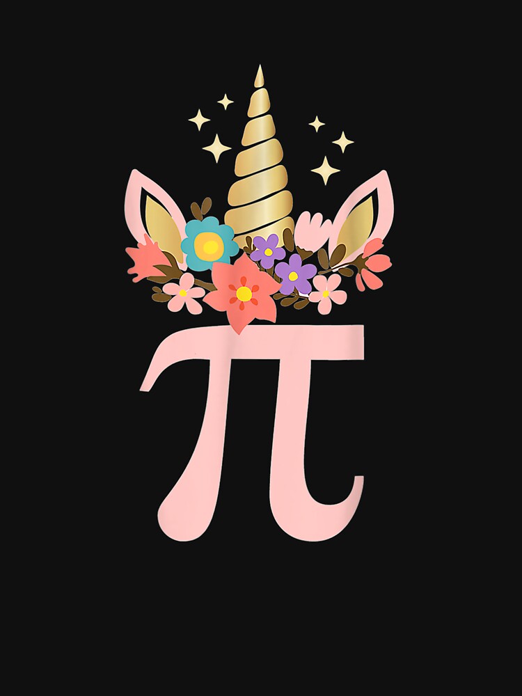 Cute Unicorn Face Pi Day Girls Women Math Geek by tuckerose