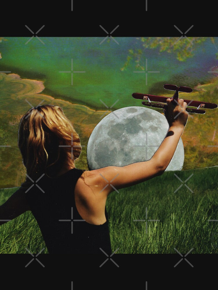 Surreal  handmade collage "Silent Flight" by Everna-more