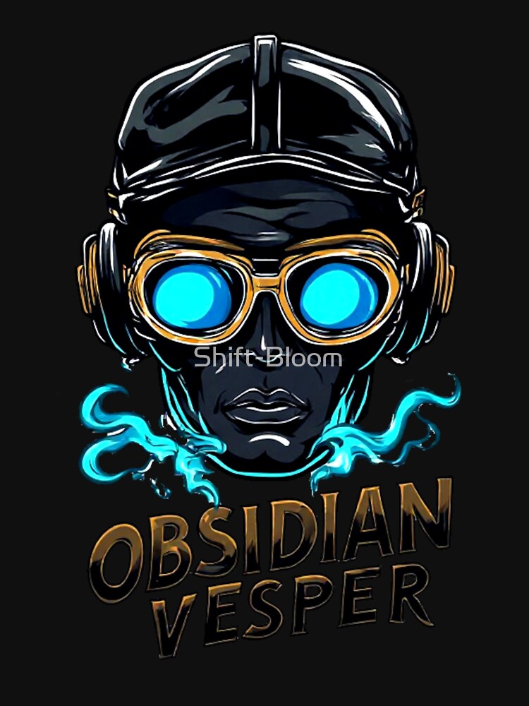 Obsidian Vesper Minimal Icon - Premium Enamel Rebel Art_02 by Shift-Bloom