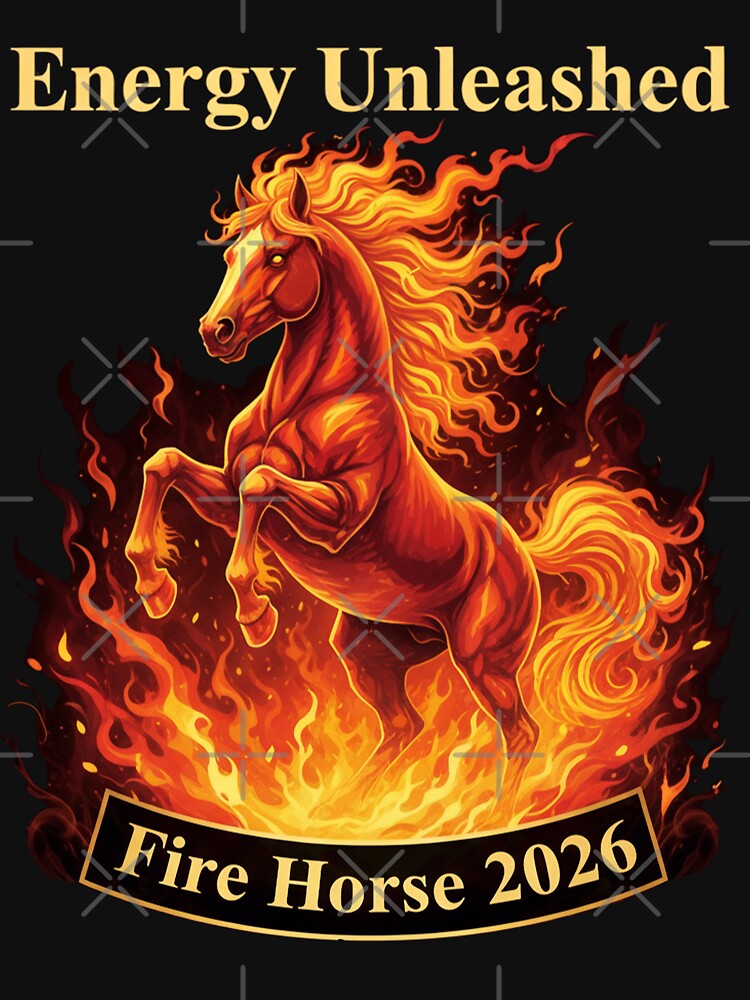 Energy Unleashed Fire Horse 2026 Zodiac Art by PixelQ