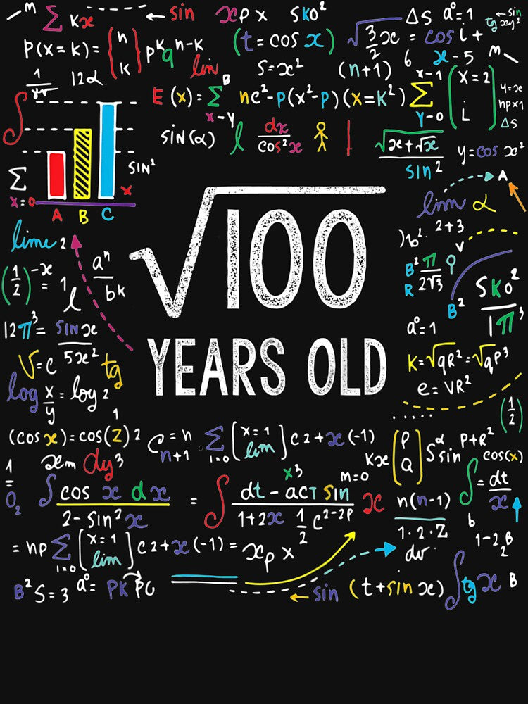 Kids Square Root Of 100 10Th Birthday 10 Year Old Gifts Math Bday by HillyArts