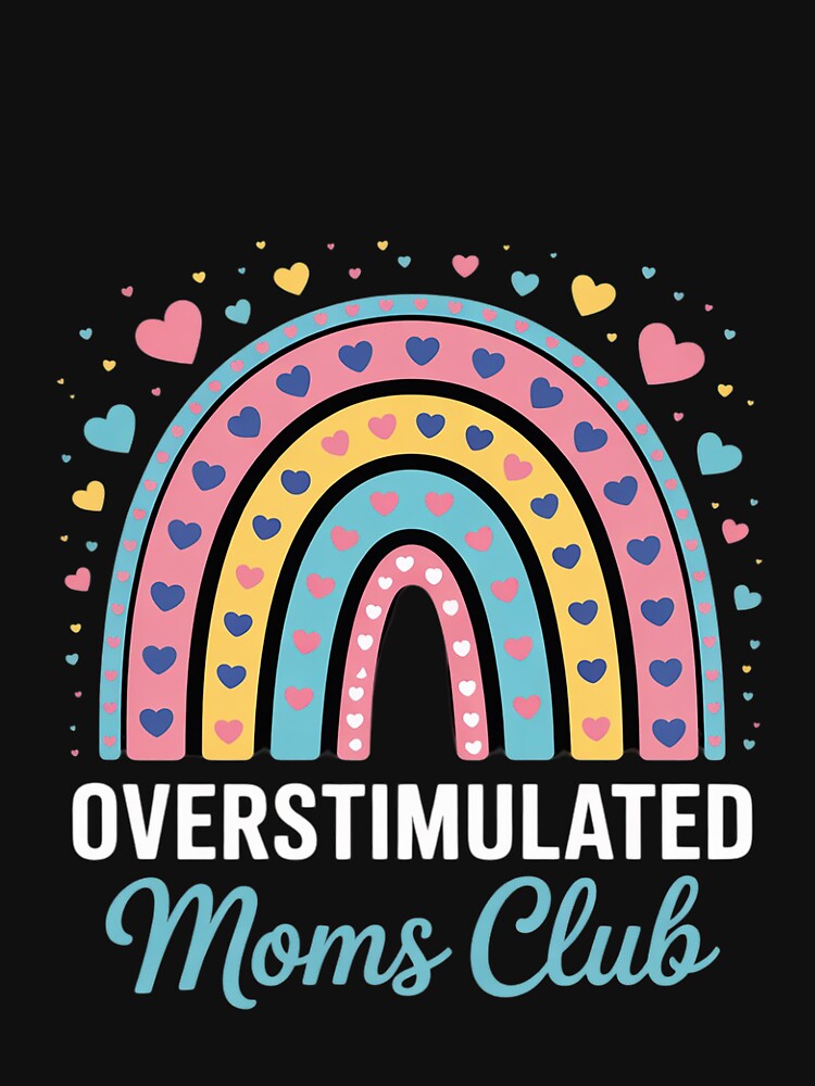 Overstimulated Moms Club Motherhood Trendy Mom Groovy 0 by FadeOfThrone
