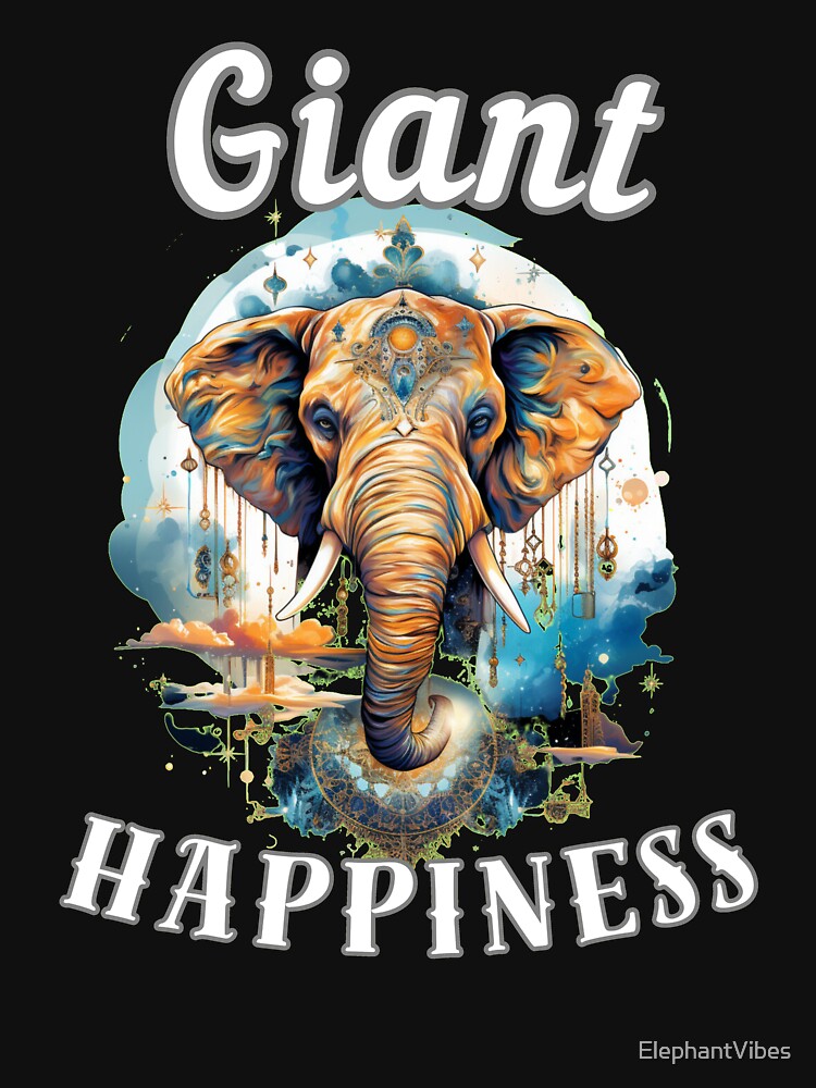 Giant Happiness. watercolor elephant by ElephantVibes