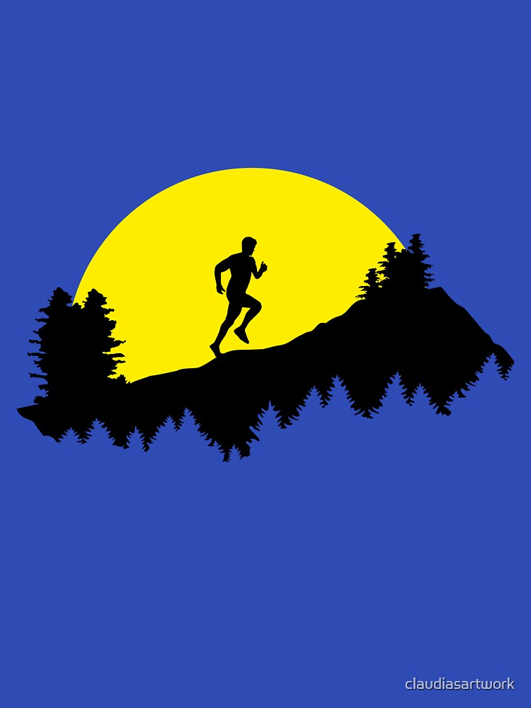 Trail running, running, runner by claudiasartwork