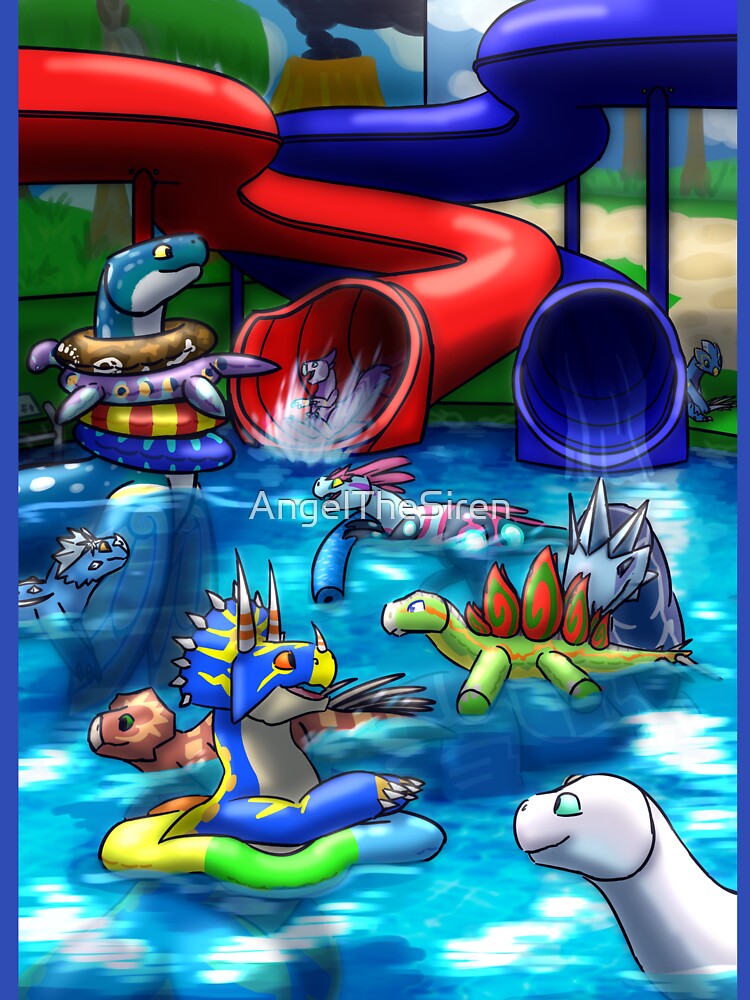 Fossil Fighters Water Vivosaur Pool Party by AngelTheSiren