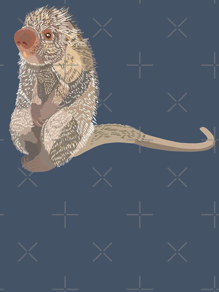 P is for Prehensile Porcupine,Prehensile Porcupine Illustration – Unique Climbing Rodent Artwork by PrettylittlepastelUk