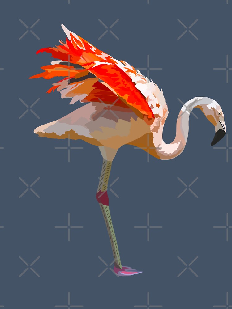 C is for Chilean Flamingo,Chilean Flamingo Illustration – Elegant South American Wading Bird Artwork by PrettylittlepastelUk