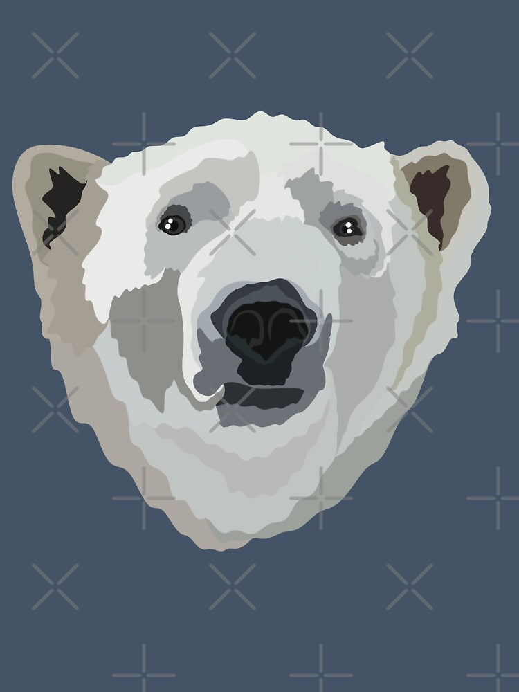P is for Polar Bear,Polar Bear – Majestic Arctic Predator Wildlife Illustration by PrettylittlepastelUk