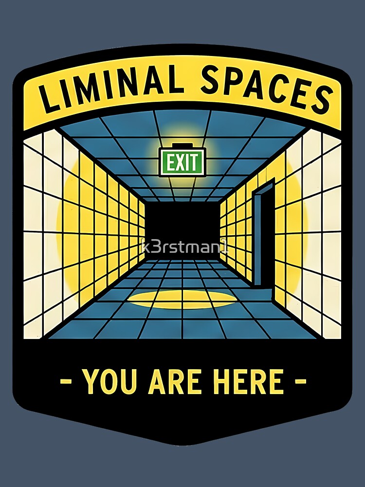 Liminal Spaces You Are Here Exit Sign Surreal by k3rstman1