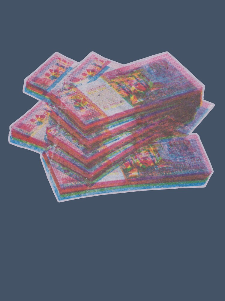 Lo-fi Print of a Stack of Joss Paper Money by Fatima Desantos