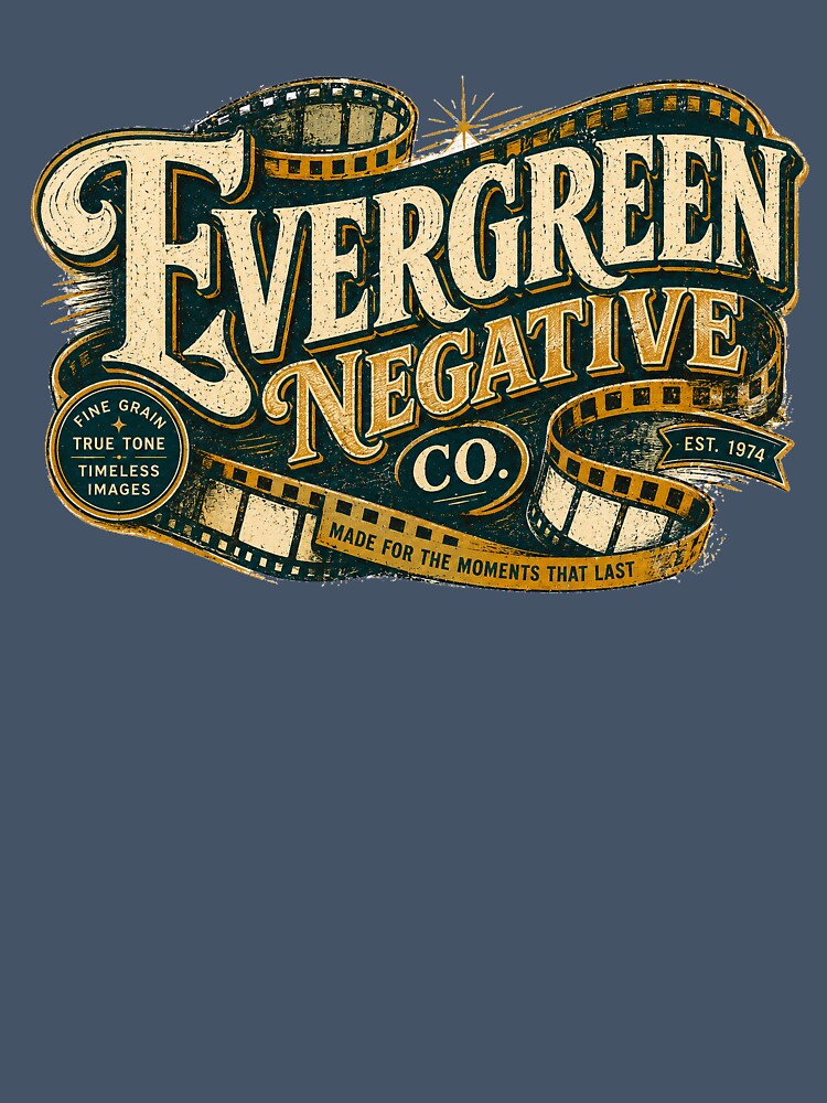 Evergreen Negative Co. Analog Film Logo by Golden Era Studio