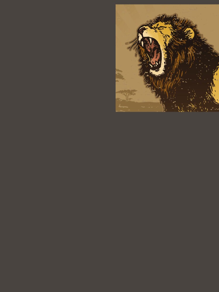 Illustration of an Aggressive Lion by NoxLand