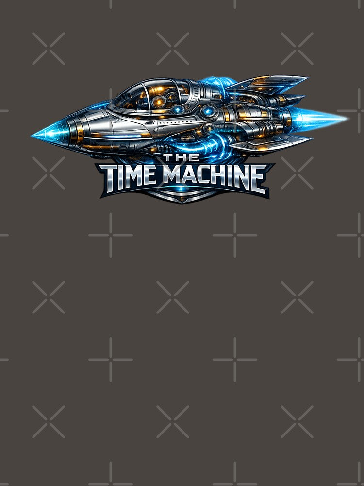 THE TIME MACHINE™ Futuristic Tartarian Rocket Capsule | Metallic Sci-Fi Time Travel Artwork by Emoji Emblems