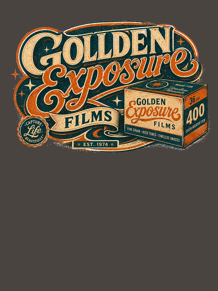 Golden Exposure Films Retro Film Brand Design by Golden Era Studio