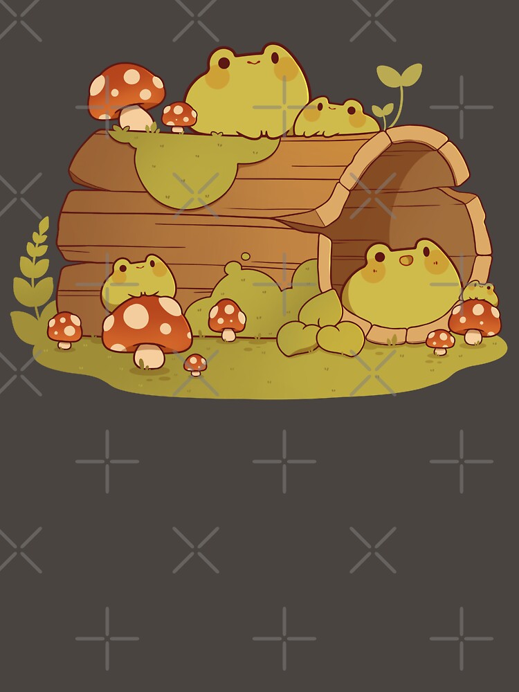 Frogs on a mossy log by Rihnlin