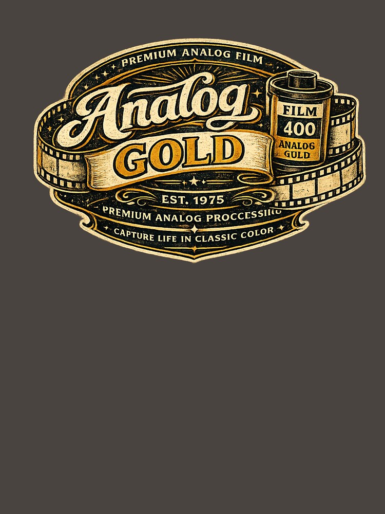 Analog Gold Film Vintage Photography Logo by Golden Era Studio