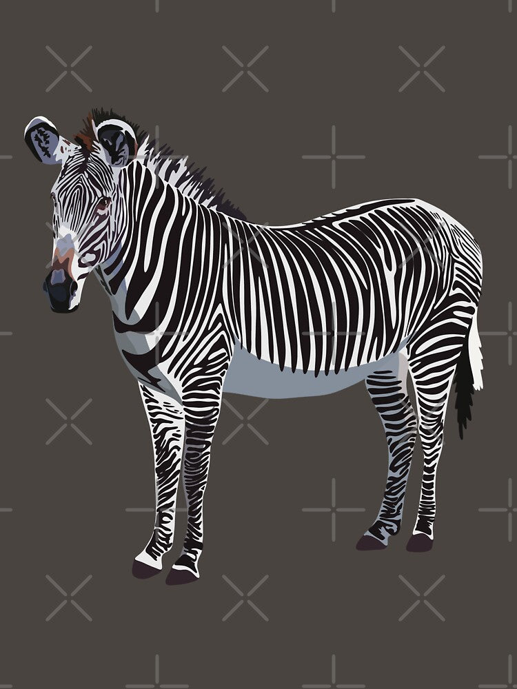 G is for Grevy’s Zebra ,Grevy’s Zebra – Distinctive African Plains Zebra Wildlife Illustration by PrettylittlepastelUk