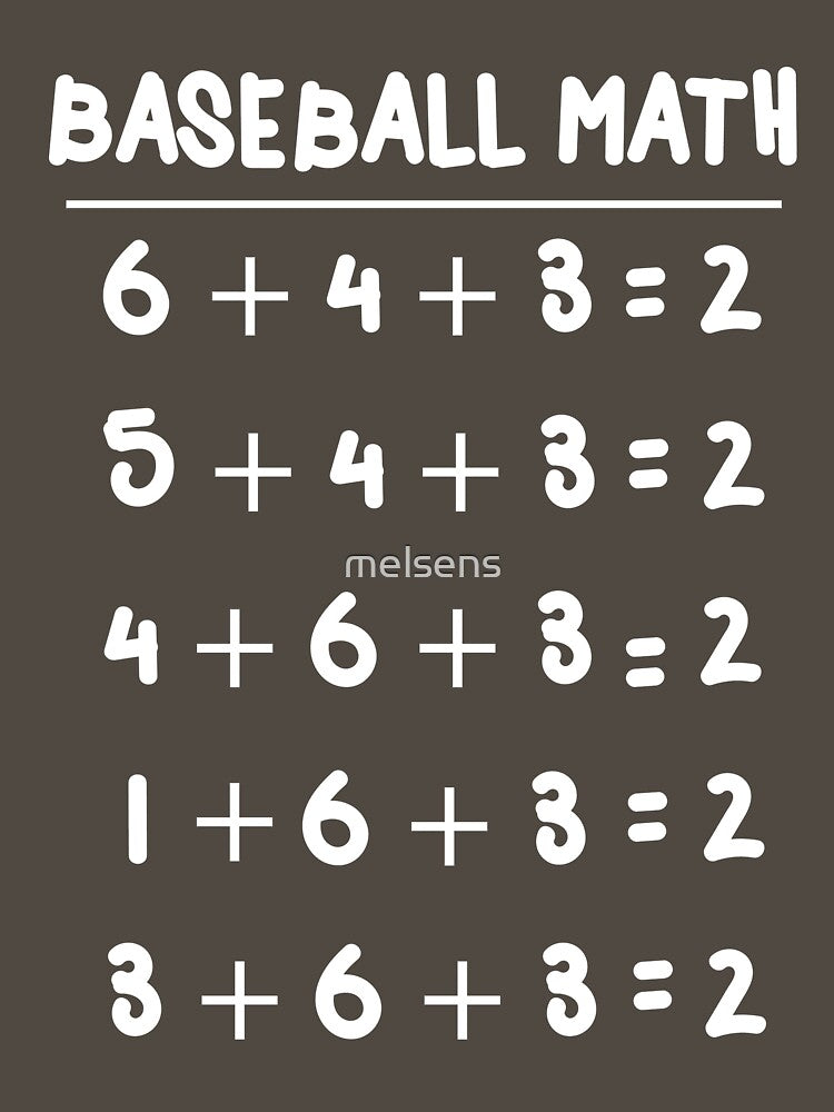 6 4 3 2 Baseball Math Art | Cute Softball Game Art Gift by melsens