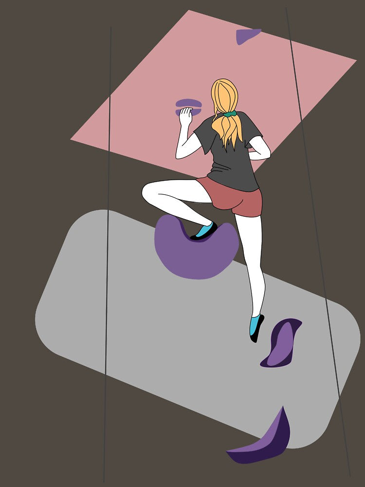 Bouldering route line art by rsharwade