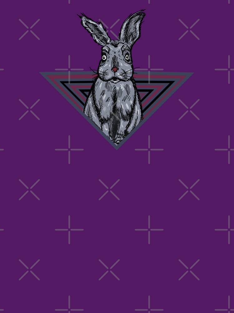 Surreal Rabbit Illustration | Retro Geometric Vintage Animal Graphic by Half Mess