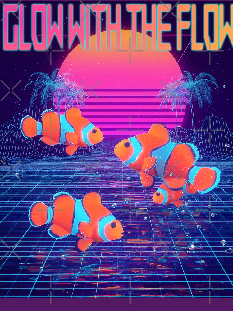 Glow With The Flow — Neon Clownfish by ArgentoArt