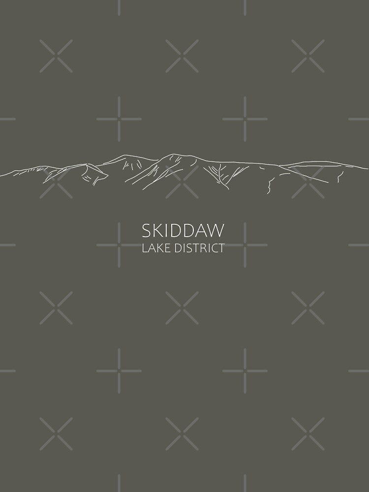 Skiddaw line art, Lake District (light) by hcprice