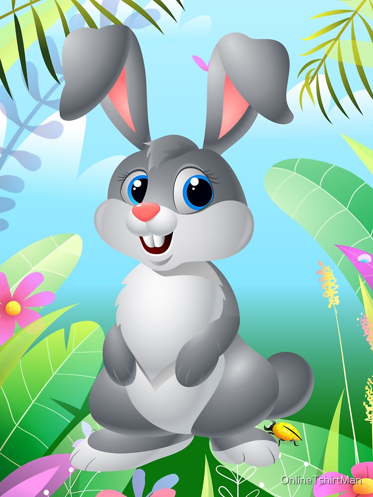 RABBITT GRAPHIC BABY BUNNY RABBIT DESIGN by OnlineTshirtMan