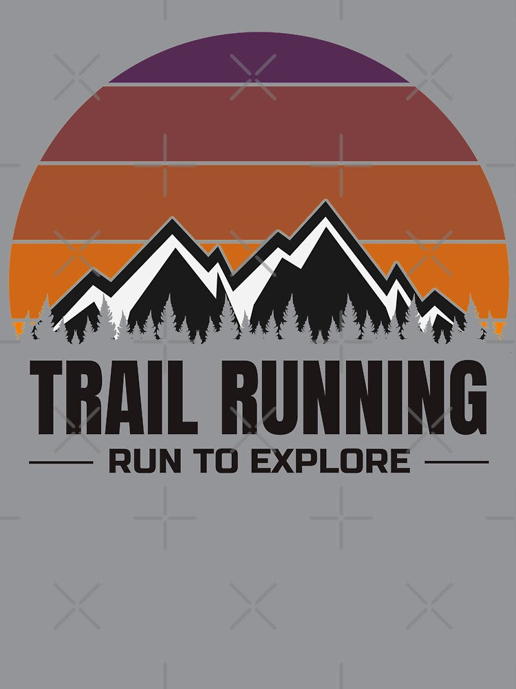 Trail Running - Run To Explore - Retro Sunset Ultra Trail Runner by grinta2021