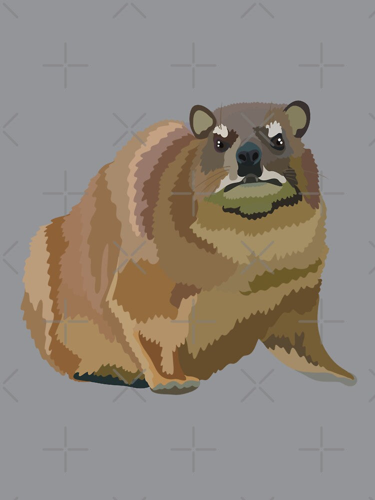 R is for Rock Hyrax,Rock Hyrax – Unique African Mammal Wildlife Illustration by PrettylittlepastelUk
