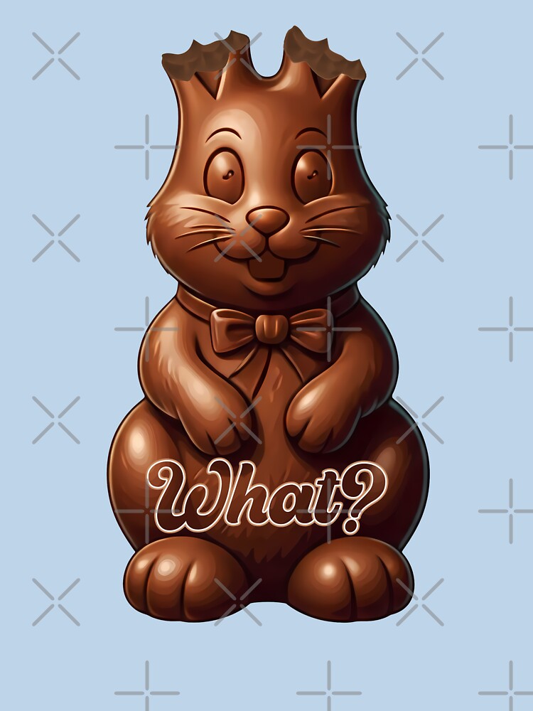 Chocolate Easter Bunny - What? No Ears by Frog Level Treasures