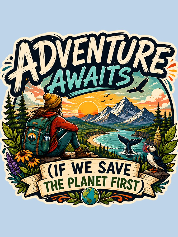 Adventure Awaits (If We Save The Planet First) by Stylishly Eco